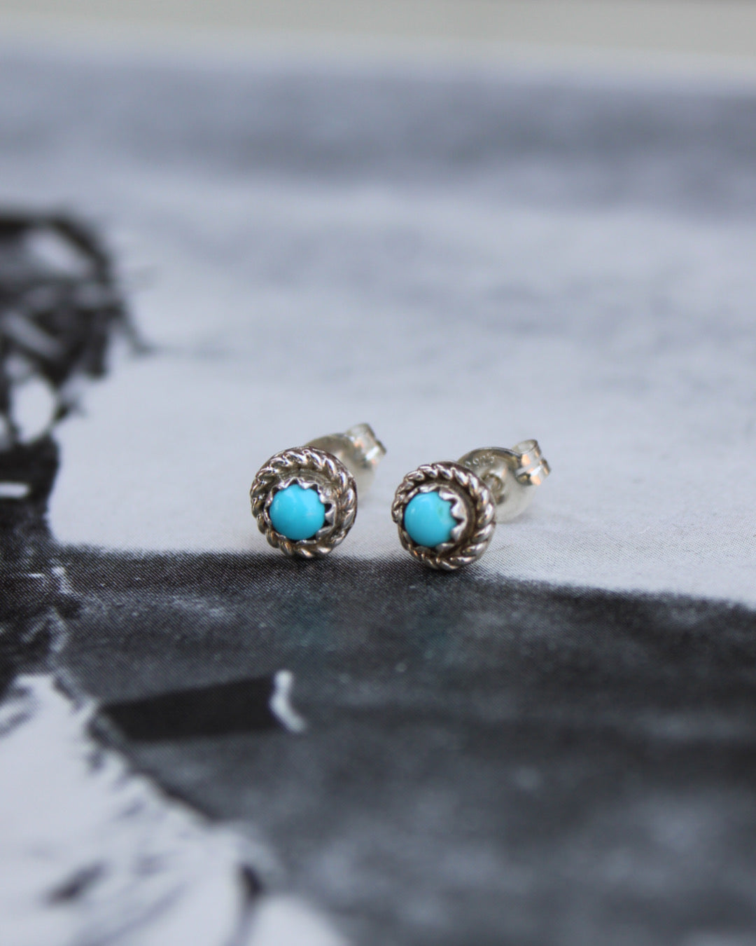 3MM Sleeping Beauty Stud Earrings