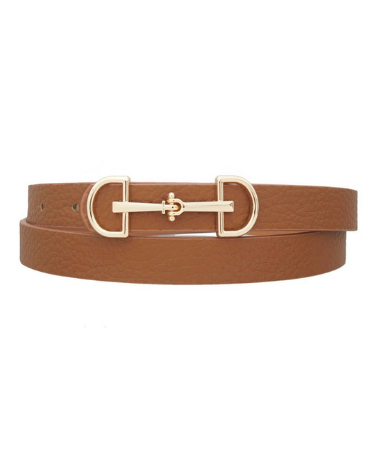 Lux D Ring Belt - Brown