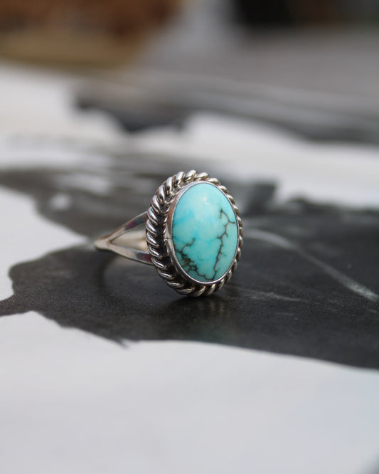 Oval Kingman Turquoise Ring