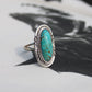 Oval Kingman Turquoise Ring - Size 8.5