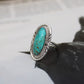 Oval Kingman Turquoise Ring - Size 8.5