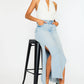 “Tess” Denim Maxi Skirt