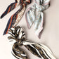 Snaffle Satin Scarf - Navy