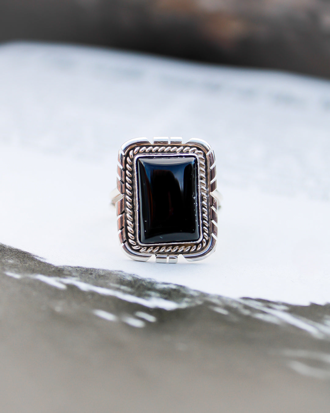 “Mabel” Onyx Ring - Size 8