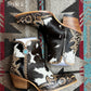 Macey Tooled Cowhide Booties