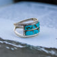 “Tularosa” Inlay Turquoise Ring - Size 8