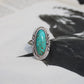 Oval Kingman Turquoise Ring - Size 8.5