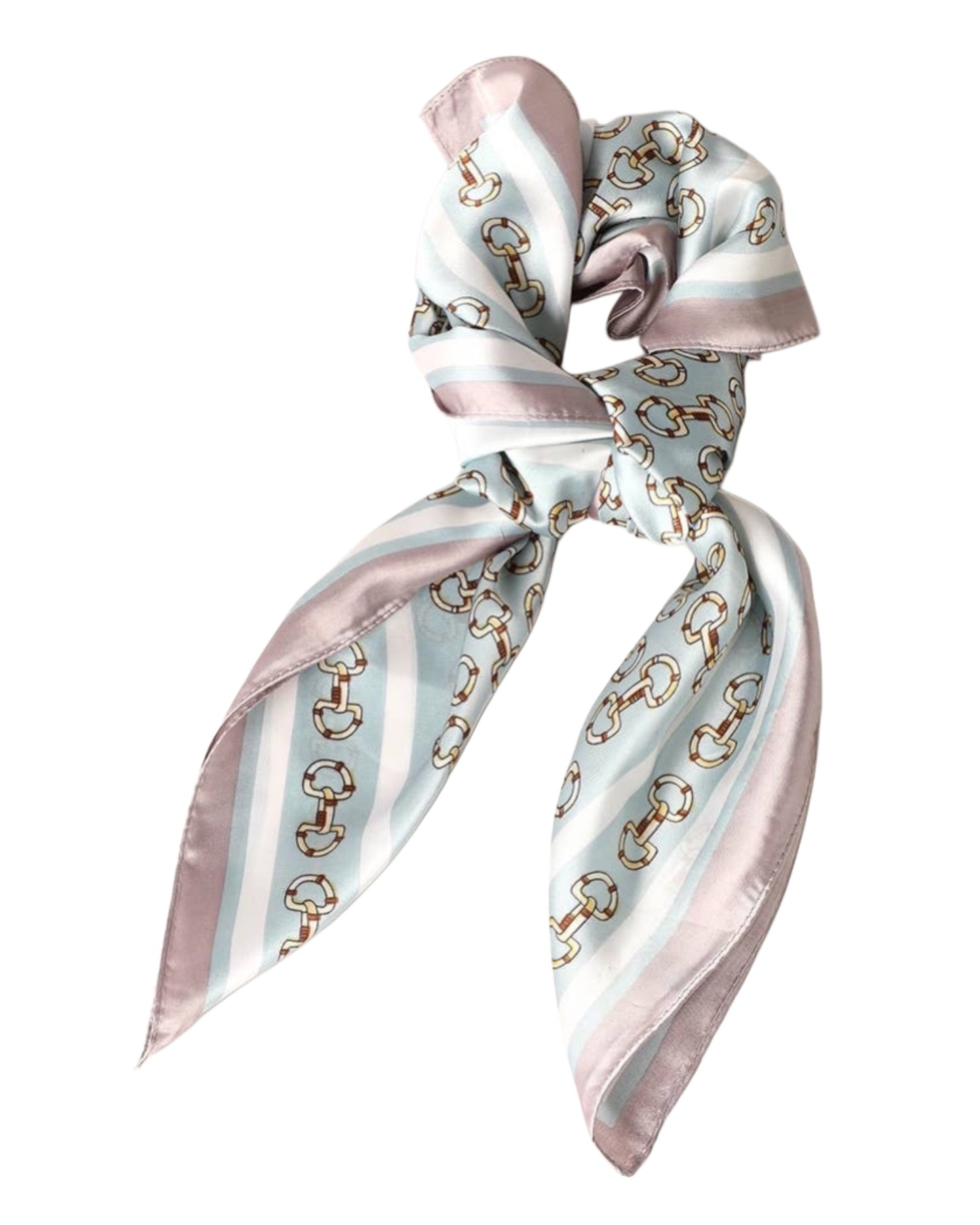 Snaffle Satin Scarf - Turquoise