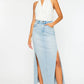 “Tess” Denim Maxi Skirt